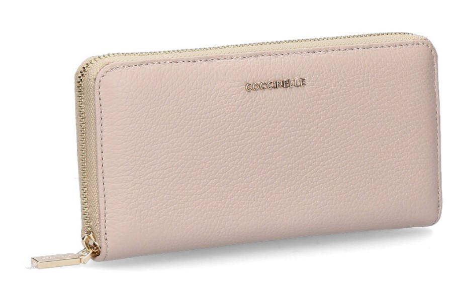 Women scarpa rossa Wallets | Coccinelle Wallet Mettalic Soft - Powder Pink