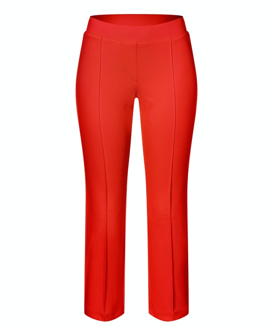 Women scarpa rossa Pants | Cambio Trousers Ranee Easy Kick- Shocking Red