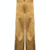 Women scarpa rossa Pants | Cambio Trousers Morgan Shiny Glossy Parachute -Shiny Gold