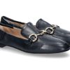 Women scarpa rossa Flats | Pomme D'Or Slipper Glove Navy Cuoio Nero (41)