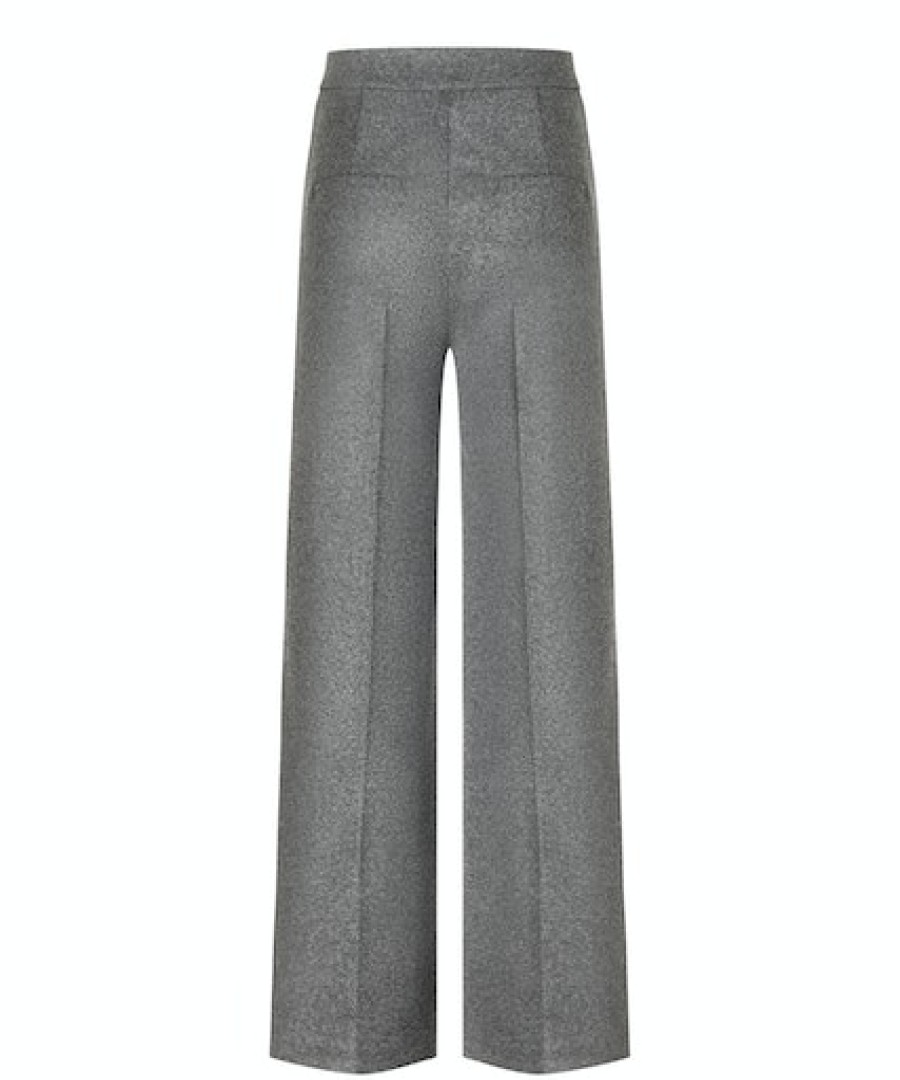 Women scarpa rossa Pants | Cambio Trousers Ava Utility Cozy Knitted Jersey - Charcoal Melange