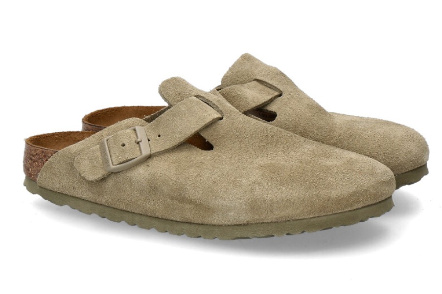 Men scarpa rossa Sandals | Birkenstock Clogs Boston Schmal -Faded Khaki