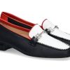 Women scarpa rossa Moccasins | Brunate Loafer Nappa Blu Bianco Rosso