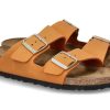 Women scarpa rossa House Slippers | Birkenstock Pantolette Arizona Schmal- Burnt Orange