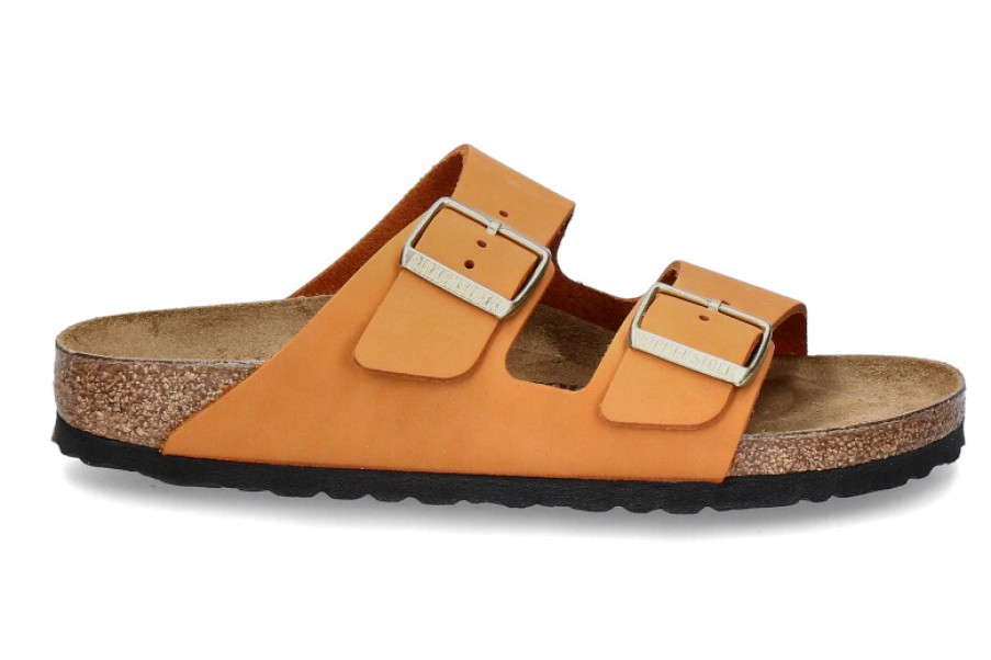 Women scarpa rossa House Slippers | Birkenstock Pantolette Arizona Schmal- Burnt Orange