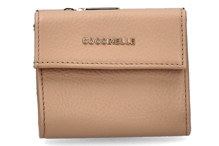 Women scarpa rossa Wallets | Coccinelle Wallet Grain Leather Metallic Soft Toasted