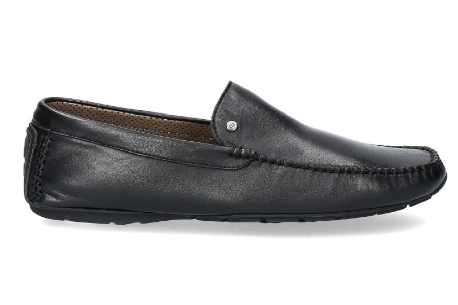 Men scarpa rossa Moccasins | Aldo Brue Mocassin Nappa Nero