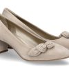 Women scarpa rossa Pumps | Dirndl+Bua Trachten-Pumps 1942 Ziegenvelours- Beige