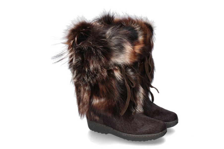 Women scarpa rossa Fur Boots | Oscar Sport Fur Boots Volpe T.Moro Matilde