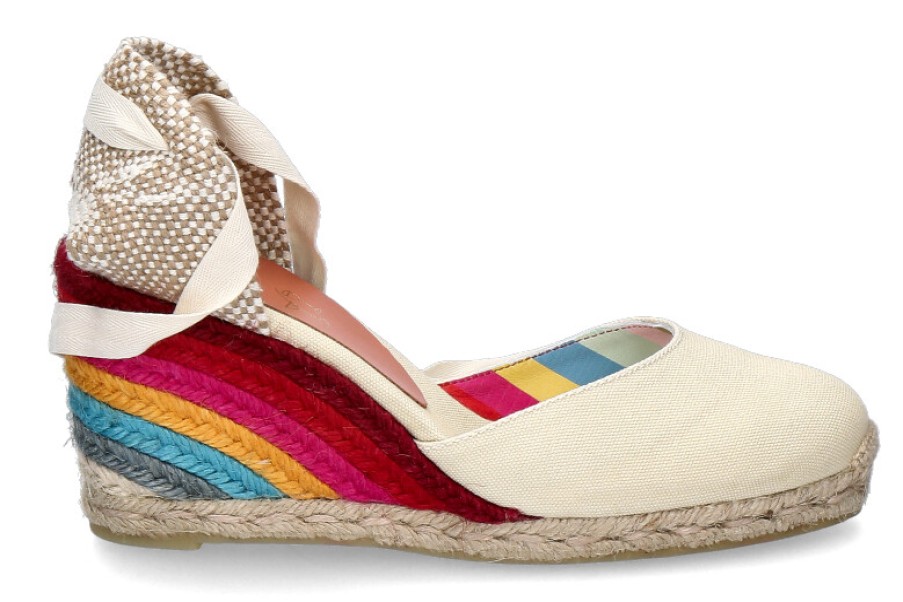 Women scarpa rossa Espadrilles | Castaner Wedge Sandals Carina Ivory