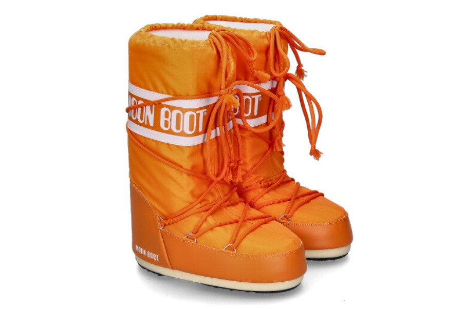 Women scarpa rossa Boots | Moon Boot Snowboot Icon Nylon- Sunny Orange