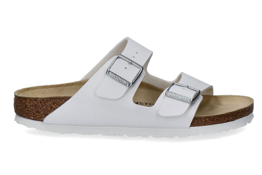 Men scarpa rossa House Slippers | Birkenstock Mules Arizona Schmal Birko-Flor Weis