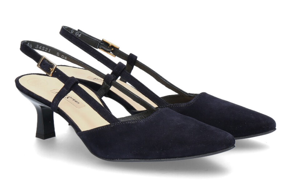 Women scarpa rossa Pumps | Paul Green Slingpumps Samtziege- Blau