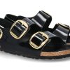 Women scarpa rossa Sandals | Birkenstock Sandale Milano Schmal Big Buckle- High Shine Black