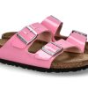 Women scarpa rossa Mules | Birkenstock Pantolette Arizona Schmal Patent- Candy Pink