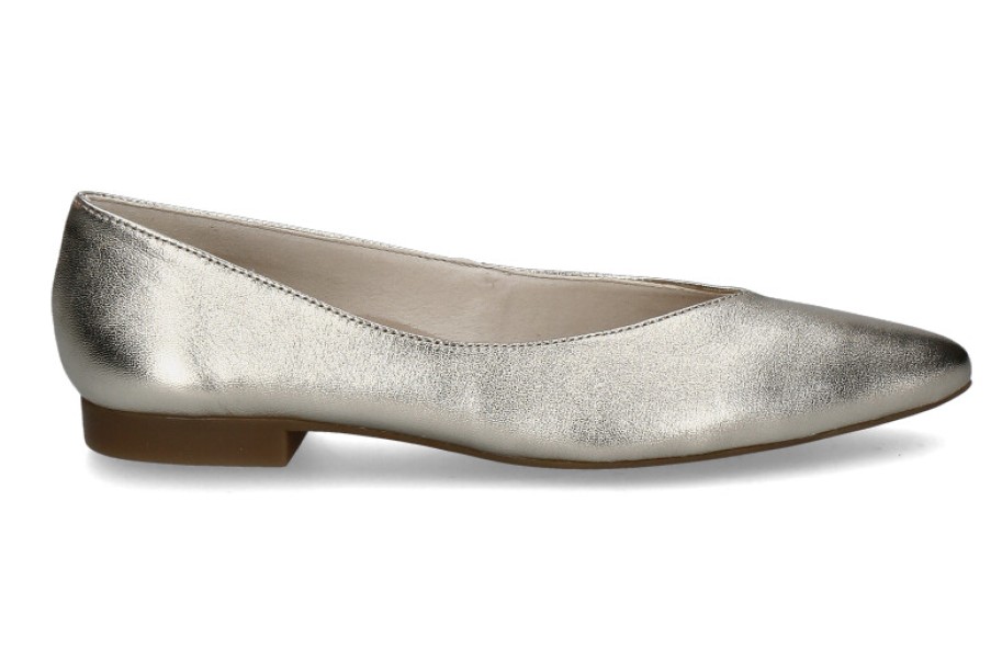 Women scarpa rossa Ballet Flats | Paul Green Ballerina Nappa Metallic- Platino