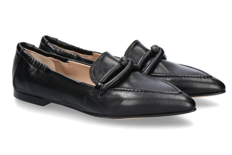 Women scarpa rossa Flats | Pomme D'Or Slipper Grace Glove- Schwarz