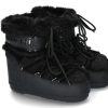 Women scarpa rossa Fur Boots | Moon Boot Model Icon Low Faux Fur Black