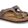 Men scarpa rossa House Slippers | Birkenstock Mules Schmal Gizeh Nubuk Mocca