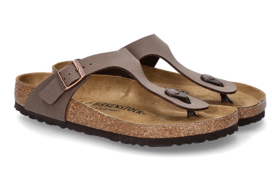 Men scarpa rossa House Slippers | Birkenstock Mules Schmal Gizeh Nubuk Mocca