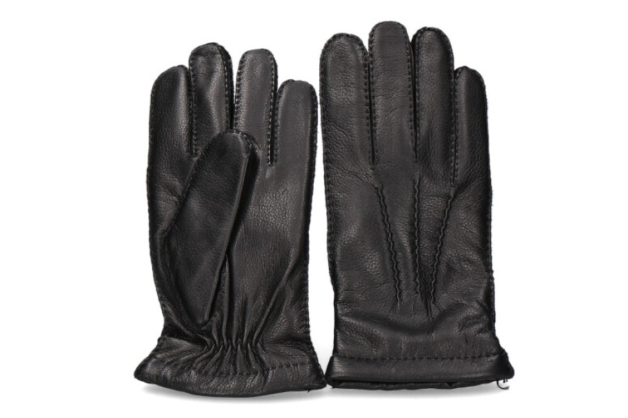 Men scarpa rossa Men'S Gloves | Restelli Leather Gloves Nero Havana