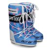 Women scarpa rossa Boots | Moon Boot Snowboot Retrobiker Pink Stars- Blue/ Pink