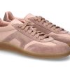 Women scarpa rossa Sneakers | Santoni Damen-Sneaker Double Buckle-Rosa