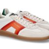 Women scarpa rossa Sneakers | Santoni Damen-Sneaker Olympic- Weiss/Orange/Grun