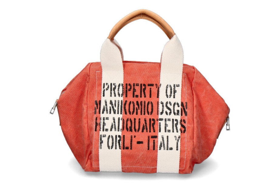 Women scarpa rossa Hand Bags | Manikomio Design Tasche Icon 24 Olanda Cotton- Orange