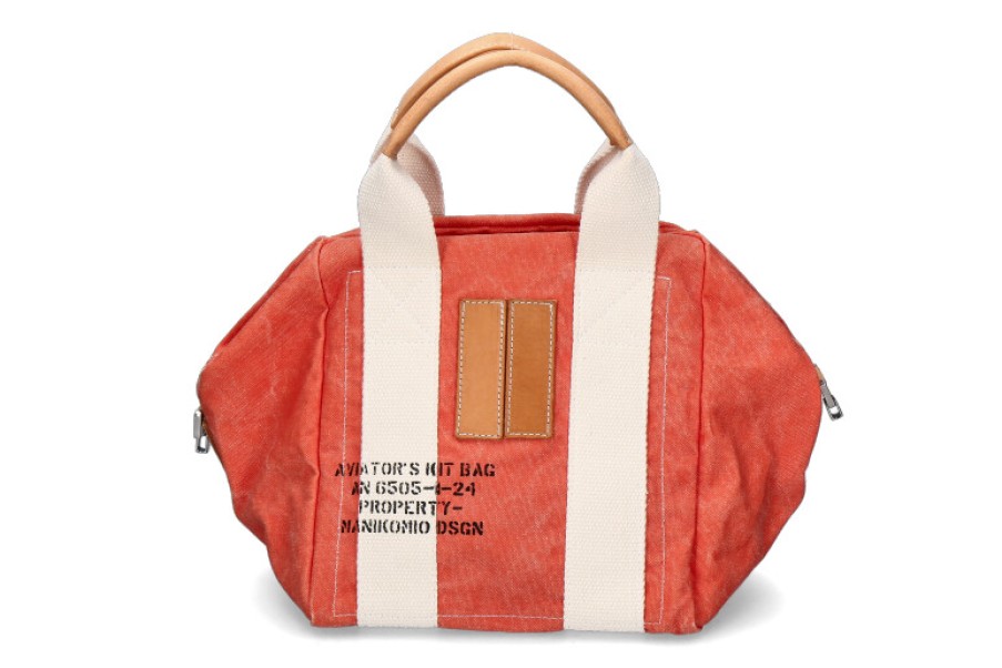 Women scarpa rossa Hand Bags | Manikomio Design Tasche Icon 24 Olanda Cotton- Orange