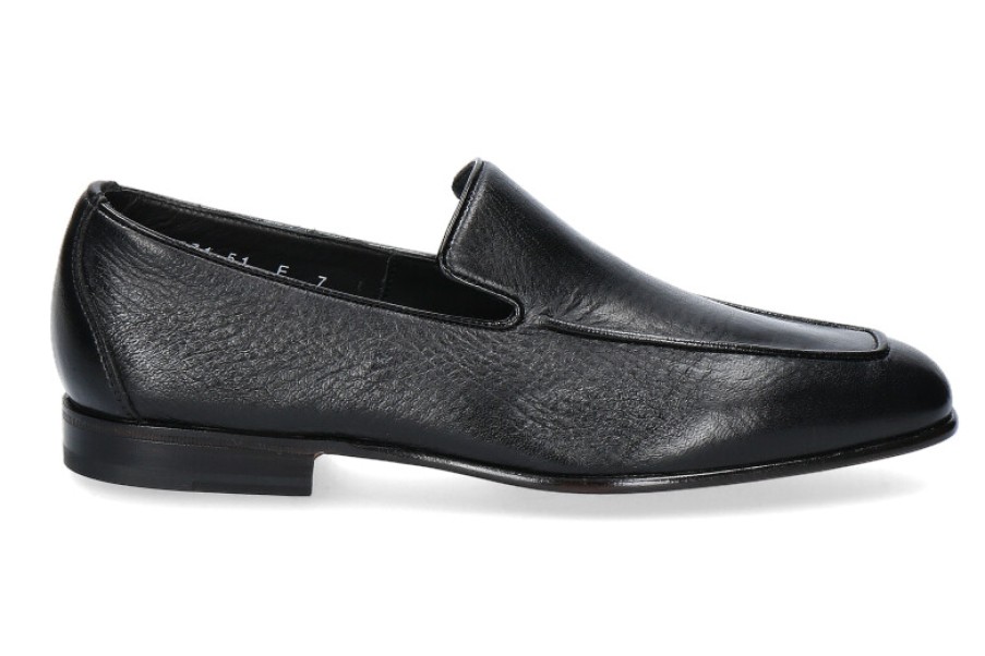 Men scarpa rossa Loafers | Santoni Slipper Mcag Leather Black