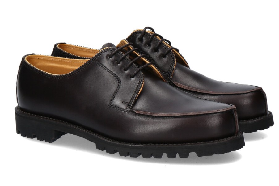 Men scarpa rossa Oxfords | Ludwig Reiter Lace-Up Norweger Juchtenleder Mocca