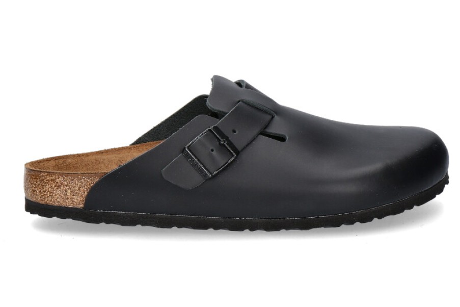 Men scarpa rossa House Slippers | Birkenstock Clogs Boston Schmal Naturleder Black