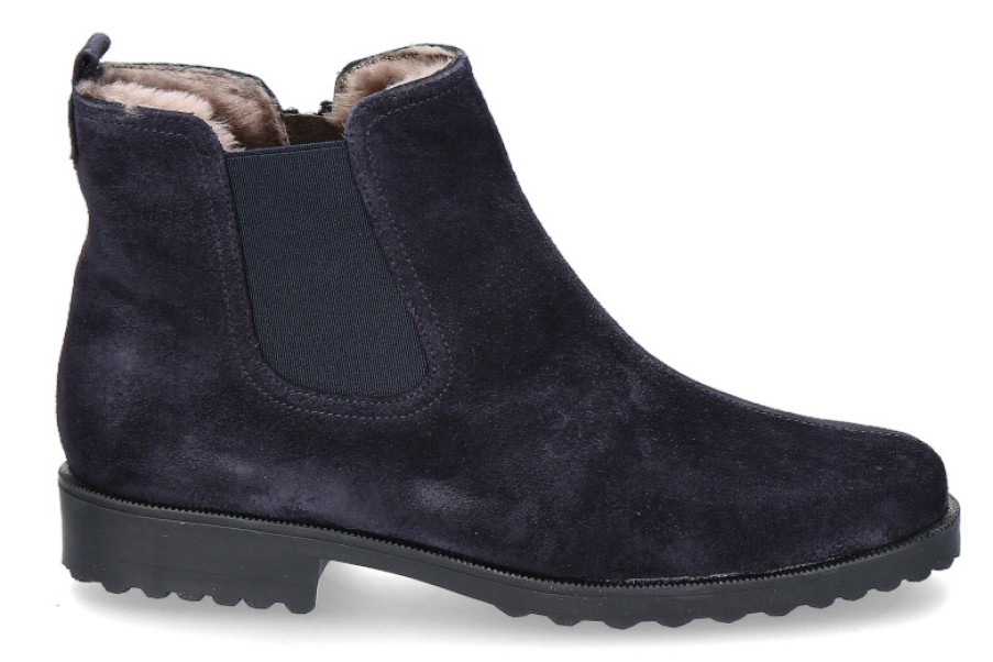 Women scarpa rossa Ankle Boots | Brunate Ankle Boots Lined Dany Camoscio Blu Elastico Nero