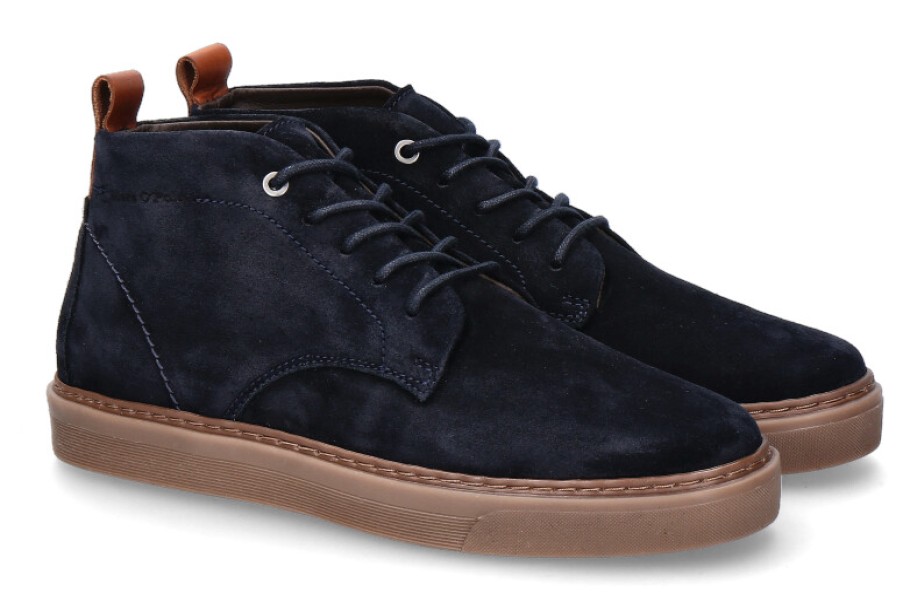 Men scarpa rossa Oxfords | Marc O' Polo Lace-Up Shoes Velour Navy