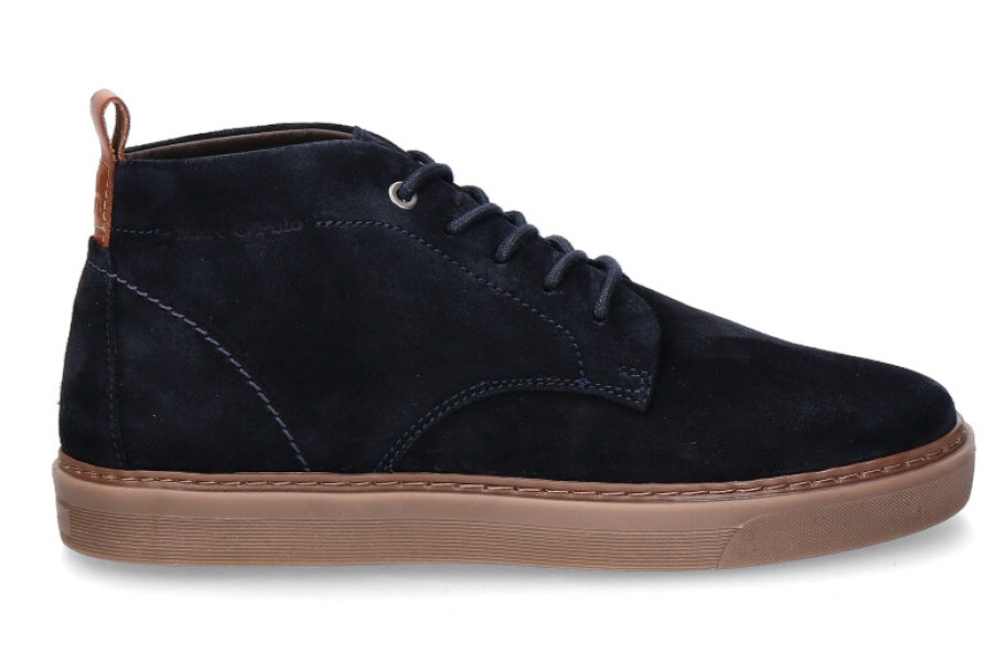 Men scarpa rossa Oxfords | Marc O' Polo Lace-Up Shoes Velour Navy