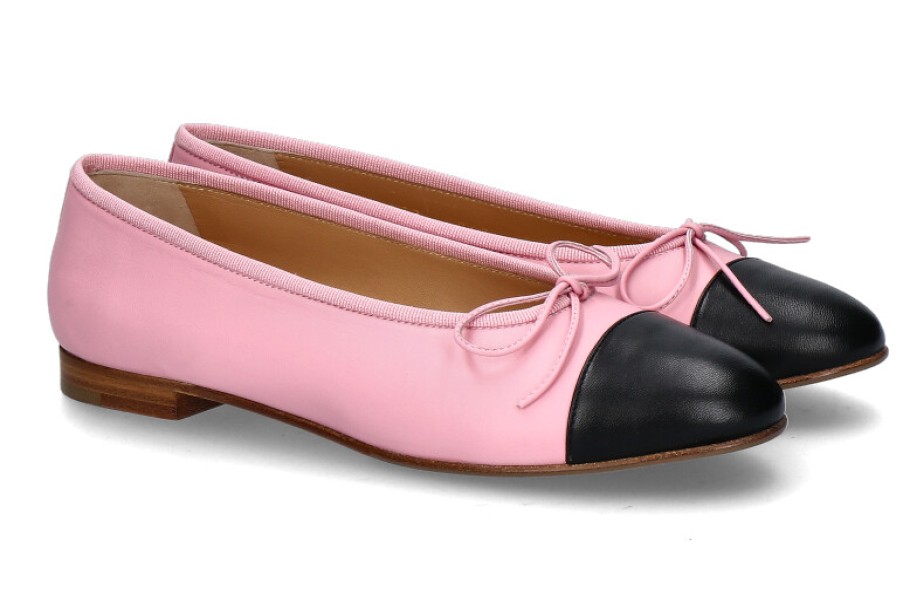 Women scarpa rossa Ballet Flats | Unutzer Ballerina 963 Nappa 168- Pink/Black