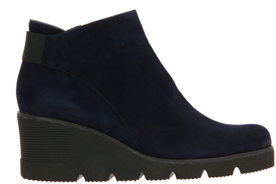 Women scarpa rossa Wedges | Brunate Wedge Ankle Boots Neon Camoscio Blu