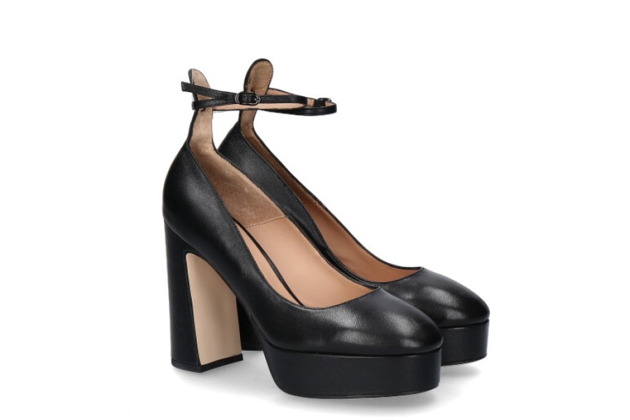 Women scarpa rossa Platform Shoes | Lola Cruz Platform Pumps Nappa Negro