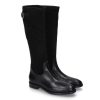 Women scarpa rossa Boots | Dirndl + Bua Boots Nevada Velour Schwarz