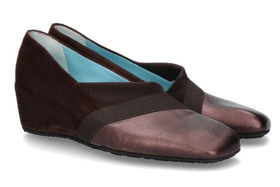 Women scarpa rossa Wedges | Thierry Rabotin Wedge Slipper Taila Camoscio Seta T.D.Moro