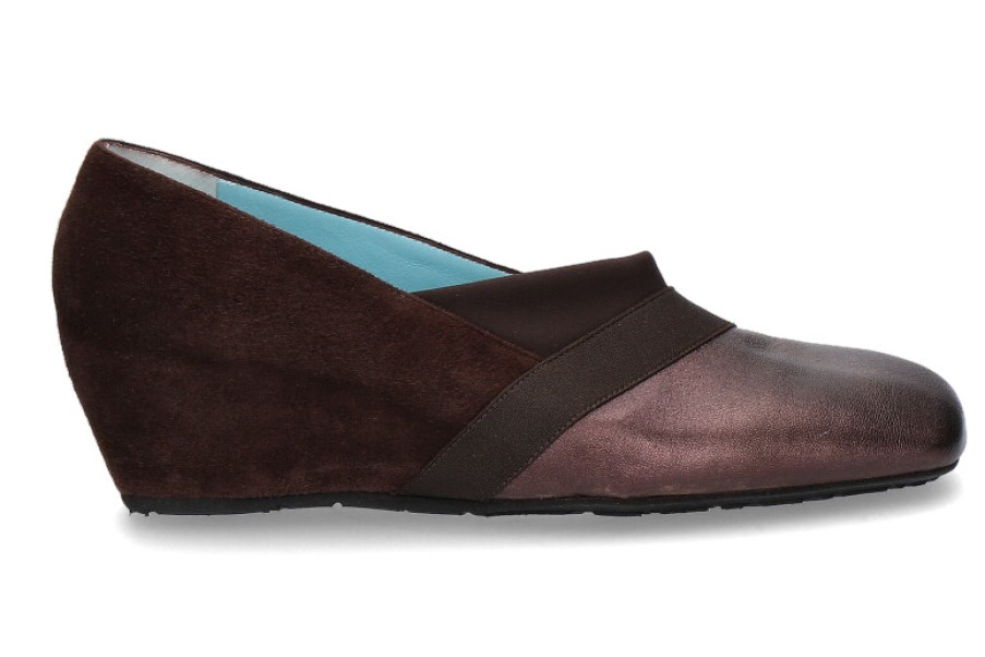 Women scarpa rossa Wedges | Thierry Rabotin Wedge Slipper Taila Camoscio Seta T.D.Moro