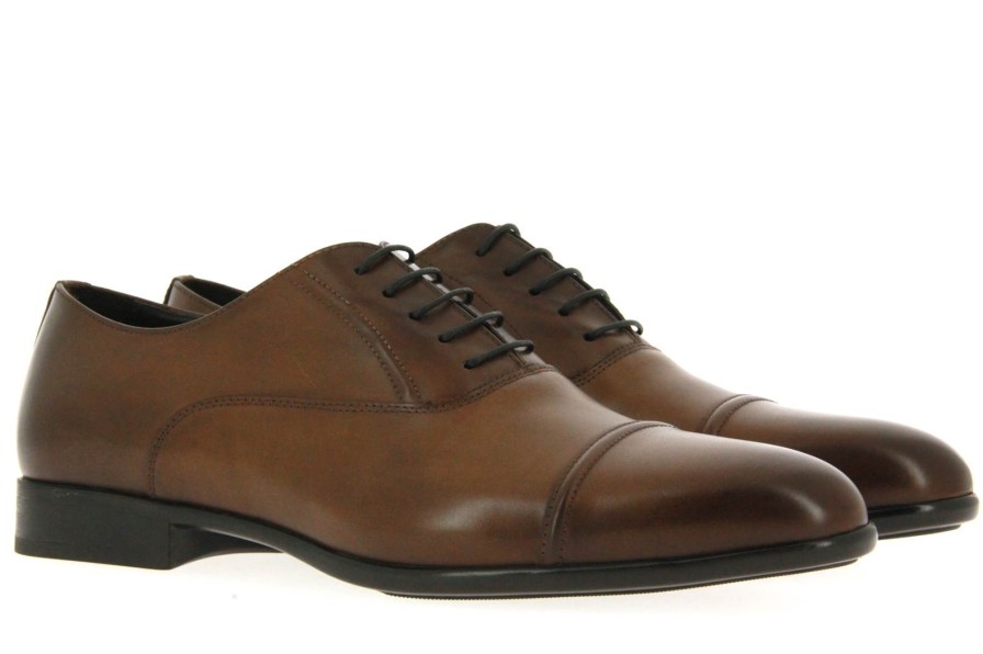 Men scarpa rossa Oxfords | Doucal´S Lace-Up Cavallo Cuoio Moro