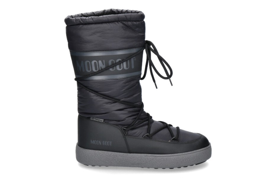 Women scarpa rossa Boots | Moon Boot Snowboot Ltrack High Nylon- Schwarz