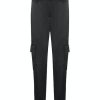 Women scarpa rossa Pants | Cambio Hose Karo Luminous Satin Stretch -Black