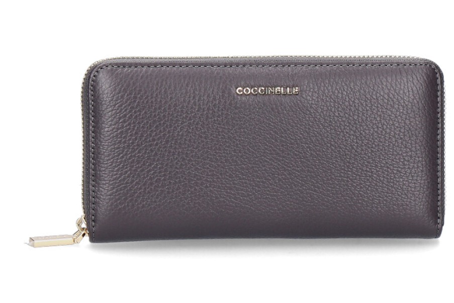 Women scarpa rossa Wallets | Coccinelle Wallet Mettalic Soft - Graphit