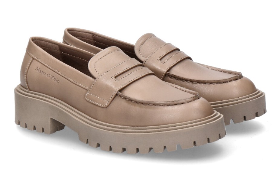 Women scarpa rossa Lace-Up | Marc O' Polo Loafer Taupe