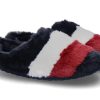 Women scarpa rossa House Slippers | Tommy Hilfiger Women'S House Shoes Flag Fur Home Slipper