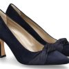 Women scarpa rossa Pumps | Dirndl + Bua Trachten-Pumps Velours Seide- Ozean Blau