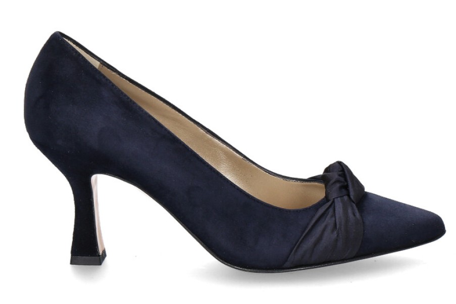 Women scarpa rossa Pumps | Dirndl + Bua Trachten-Pumps Velours Seide- Ozean Blau